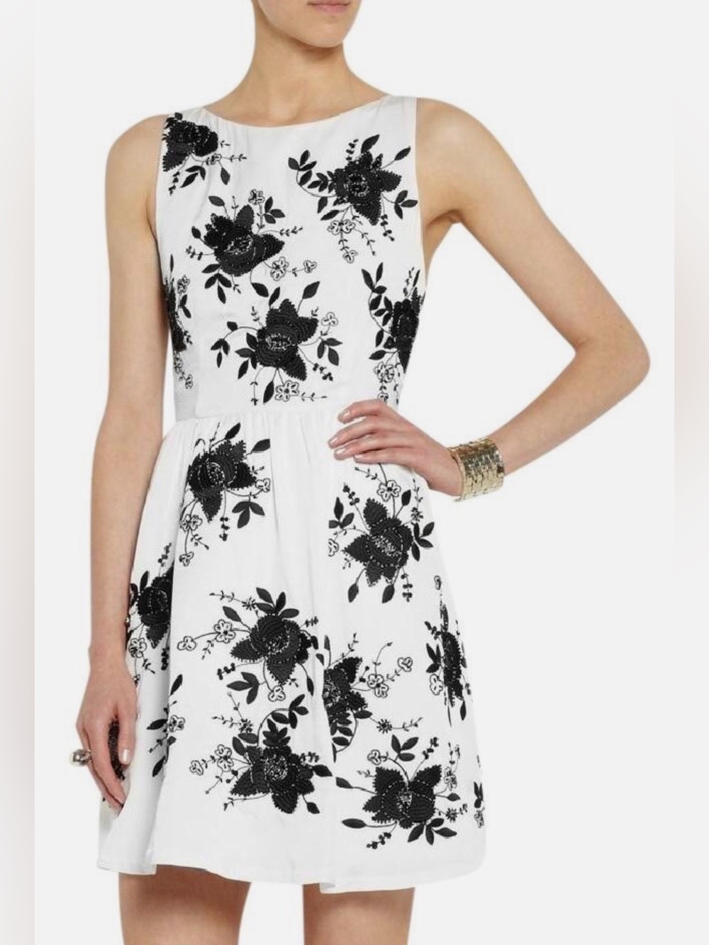 Alice + Olivia Lillyanne Embroidered Dress